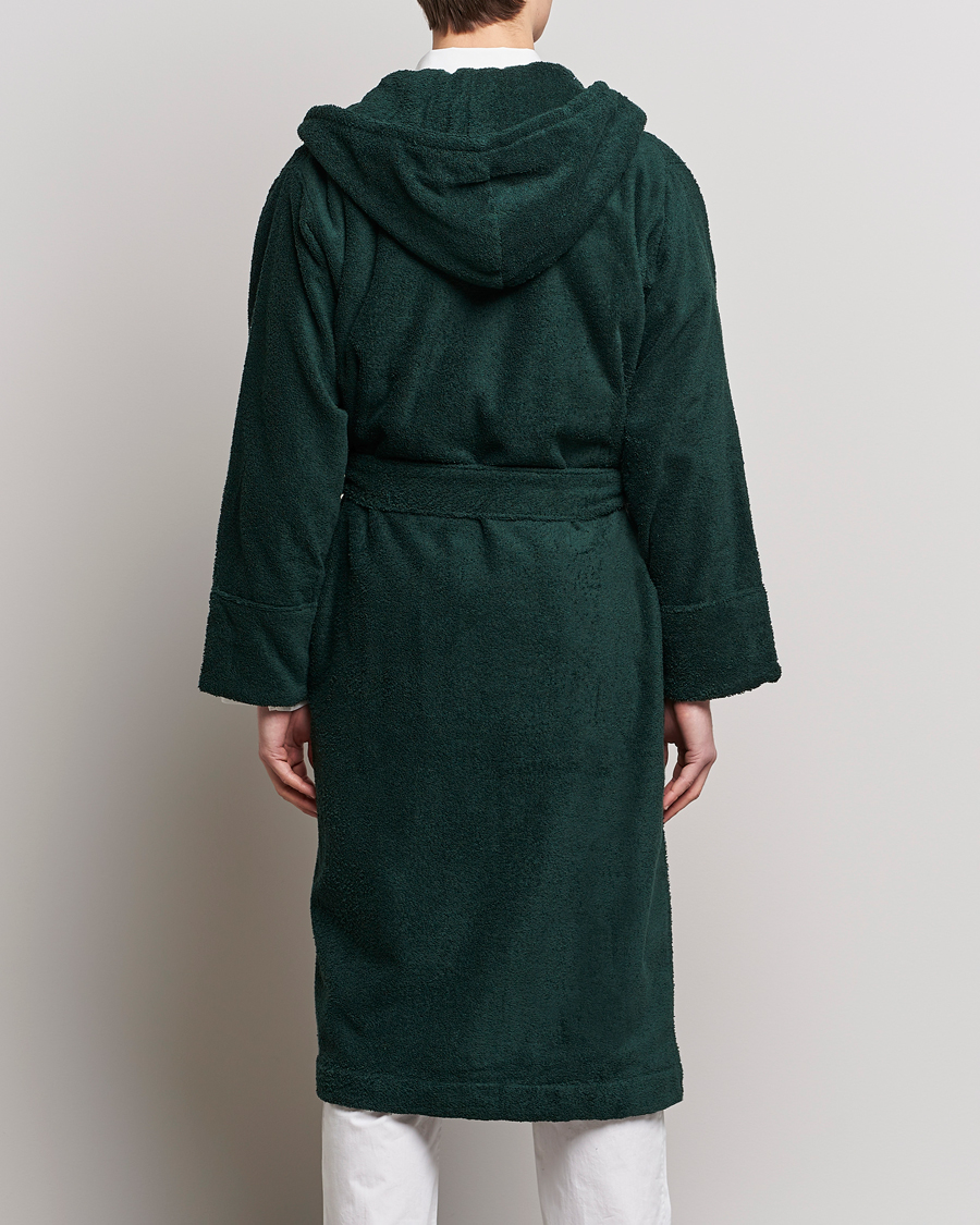 Herre | Pyjamas & Morgenkåber | Tekla | Organic Terry Hooded Bathrobe Forest Green