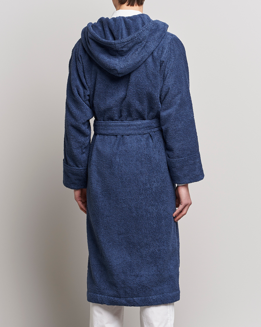 Herre | Pyjamas & Morgenkåber | Tekla | Organic Terry Hooded Bathrobe Navy