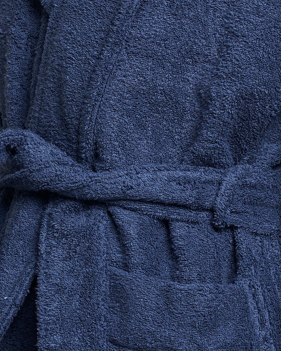 Herre | Pyjamas & Morgenkåber | Tekla | Organic Terry Hooded Bathrobe Navy