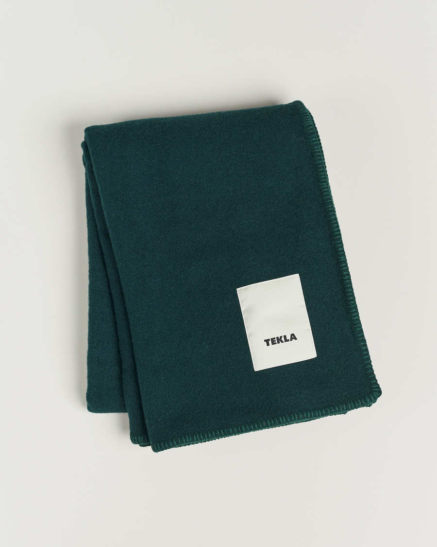 Herre |  | Tekla | Pure New Wool Blanket Dark Green