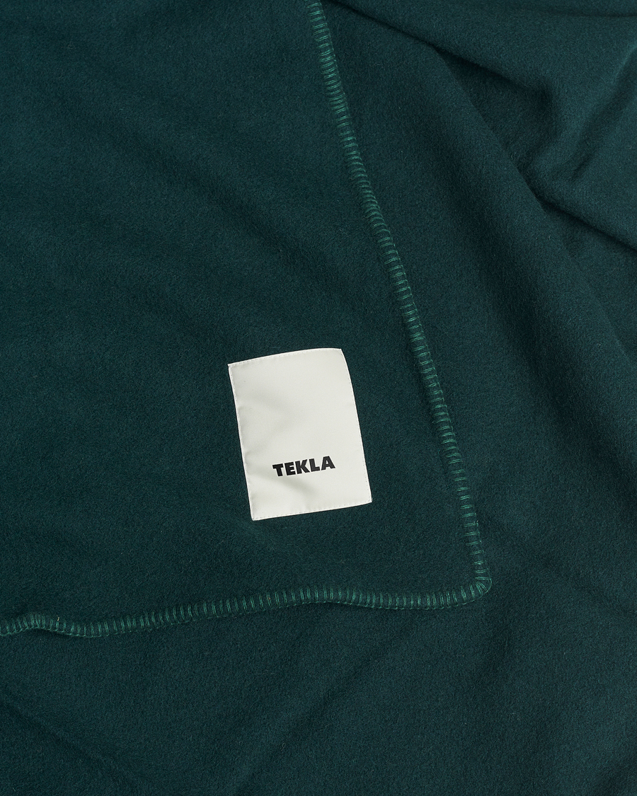 Herre | Tekla Pure New Wool Blanket Dark Green | Tekla | Pure New Wool Blanket Dark Green