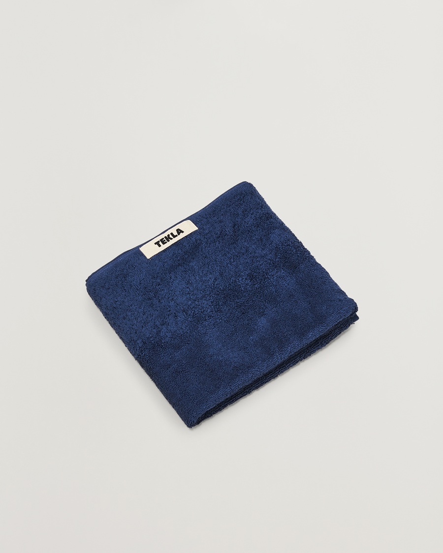 Herre | Tekstiler | Tekla | Organic Terry Hand Towel Navy