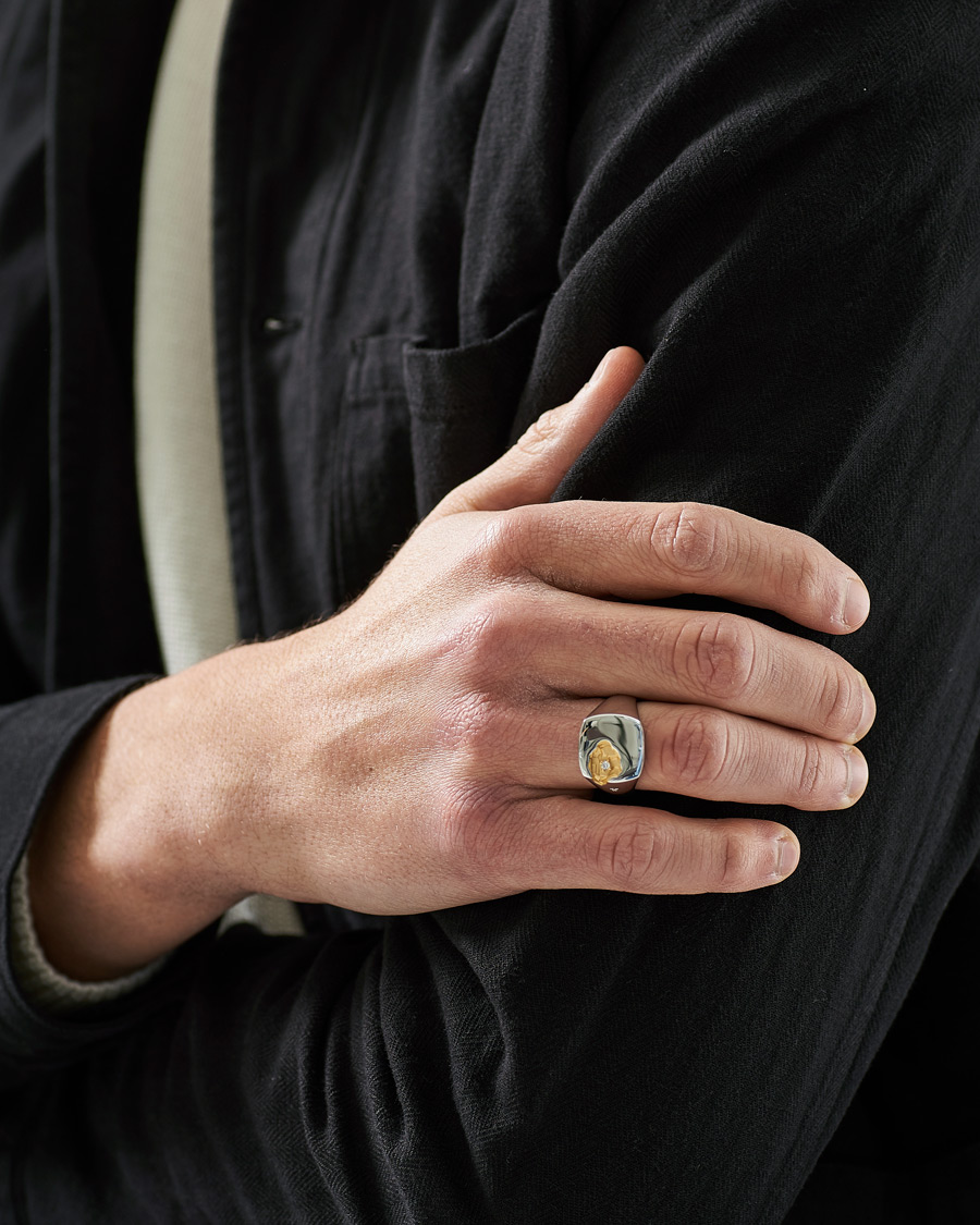 Herre | Smykker | Tom Wood | Mined Ring Large Diamond Silver