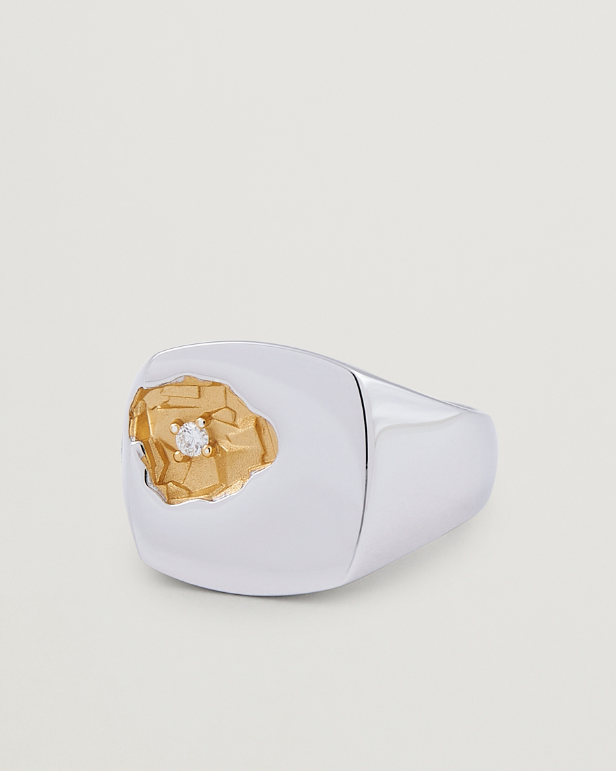 Herre | Tom Wood Mined Ring Large Diamond Silver | Tom Wood | Mined Ring Large Diamond Silver