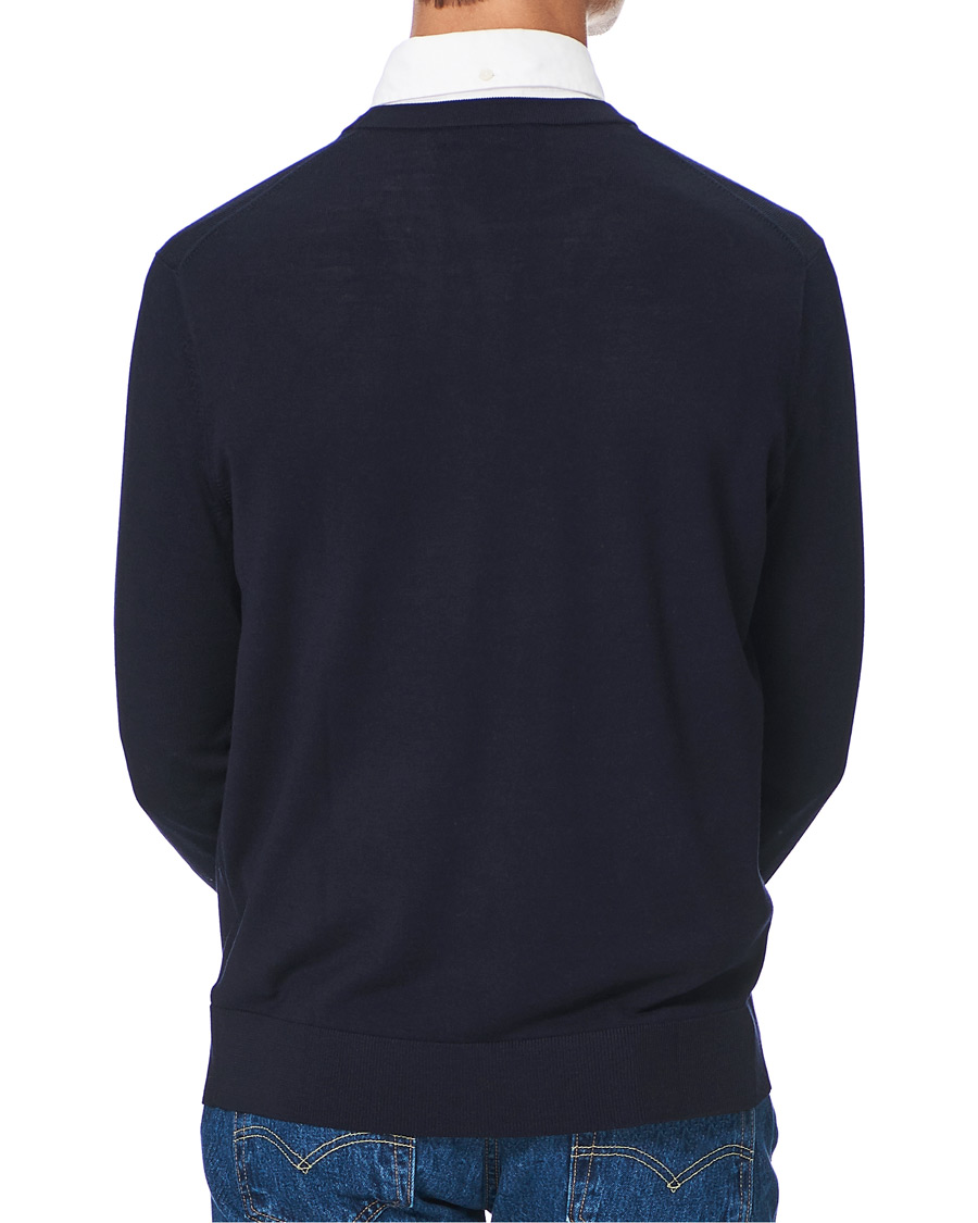 Herre | Trøjer | Brooks Brothers | Washable Merino Wool Crew Neck Navy