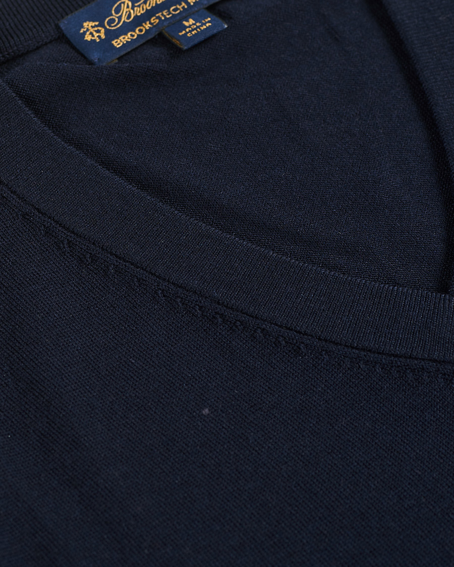 Herre | Trøjer | Brooks Brothers | Washable Merino Wool V-Neck Navy