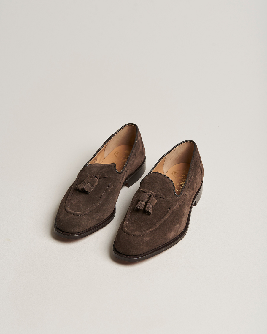 Herre | Festive | Church's | Kingsley Suede Tassel Loafer Brown