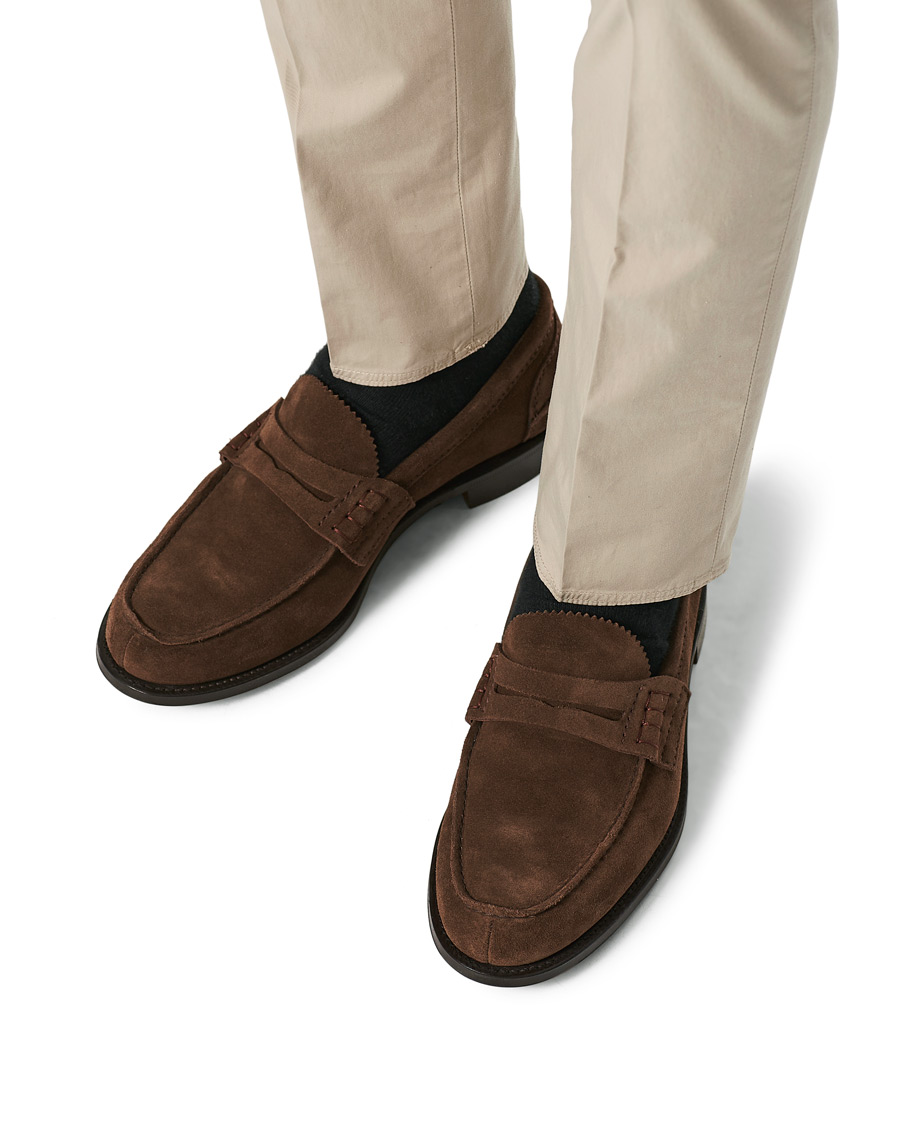 Herre | Church's Pembrey Suede Penny Loafers Sigar Brown | Church's | Pembrey Suede Penny Loafers Sigar Brown