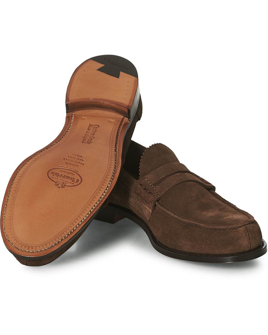Herre | Church's Pembrey Suede Penny Loafers Sigar Brown | Church's | Pembrey Suede Penny Loafers Sigar Brown