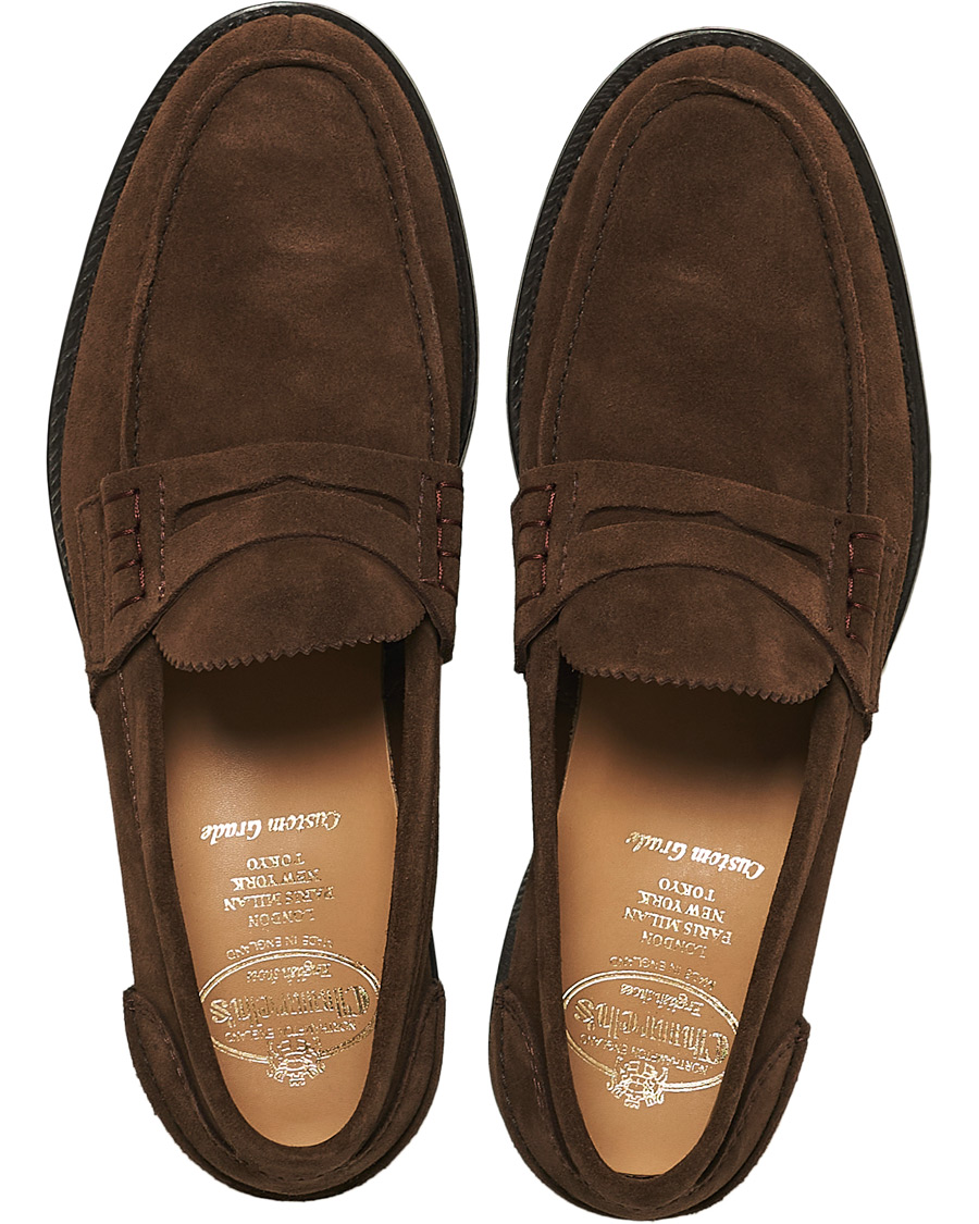 Herre | Church's Pembrey Suede Penny Loafers Sigar Brown | Church's | Pembrey Suede Penny Loafers Sigar Brown
