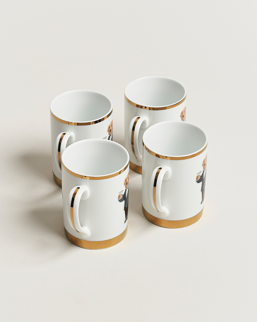 Herre | Alla produkter | Ralph Lauren Home | Thompson Bear Porcelain Mug Set 4pcs White/Gold