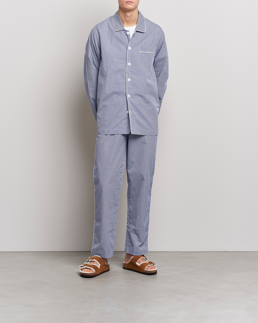 Herre | Pyjamas & Morgenkåber | Nufferton | Alf Checked Pyjama Set Blue/White