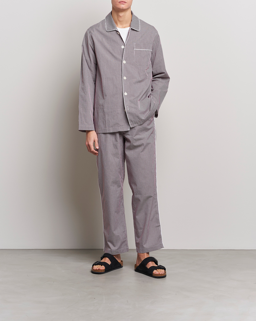 Herre | Pyjamas & Morgenkåber | Nufferton | Alf Checked Pyjama Set Brown/White