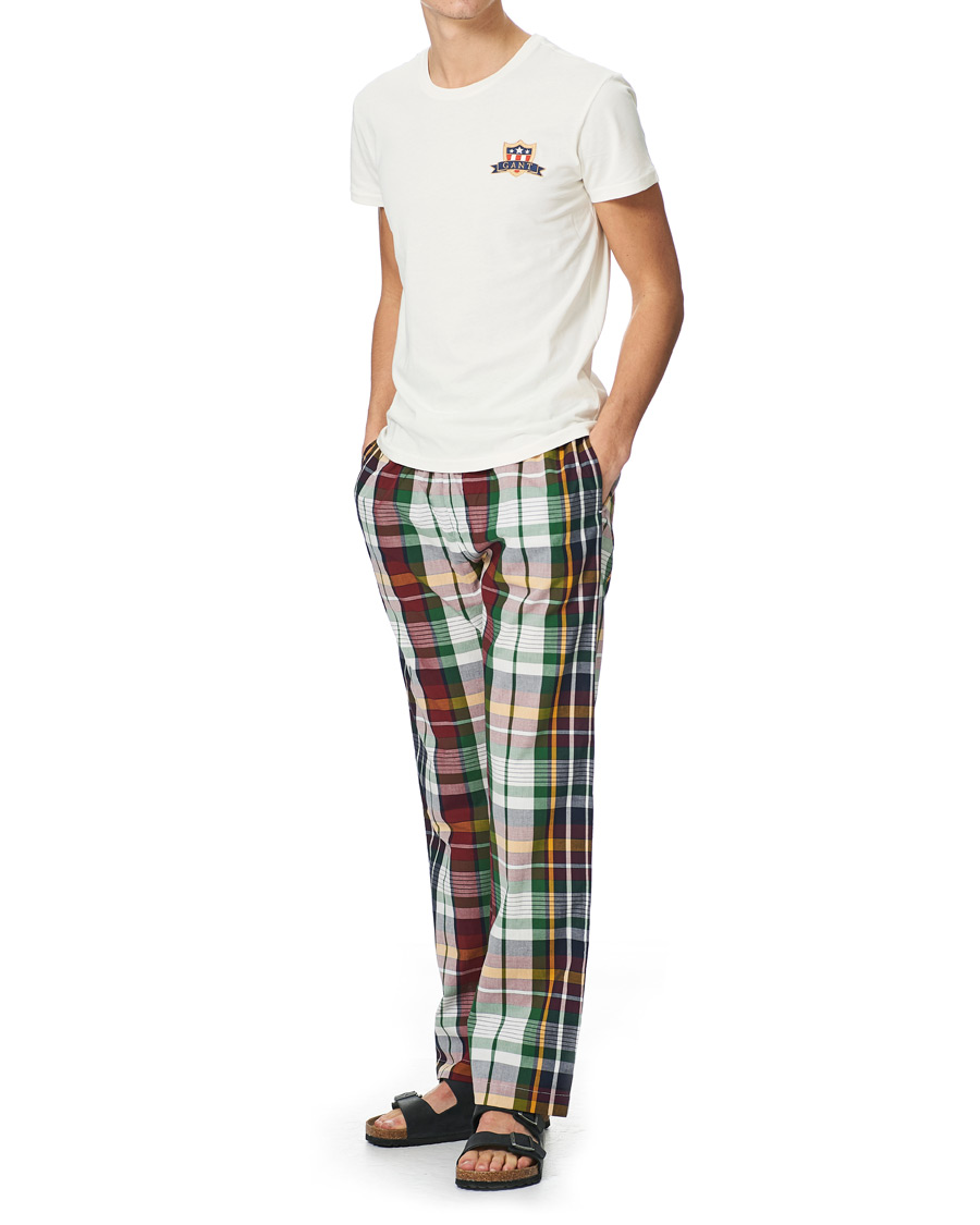 Herre | Pyjamas & Morgenkåber | GANT | Tartan Flannel Pyjama Set Evening Blue
