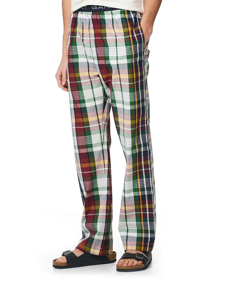 Herre | Pyjamas & Morgenkåber | GANT | Tartan Flannel Pyjama Set Evening Blue