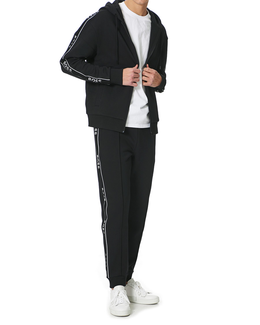 Herre | Trøjer | BOSS BLACK | BOSS Seeger Unwrapped Full Zip Hoodie Black