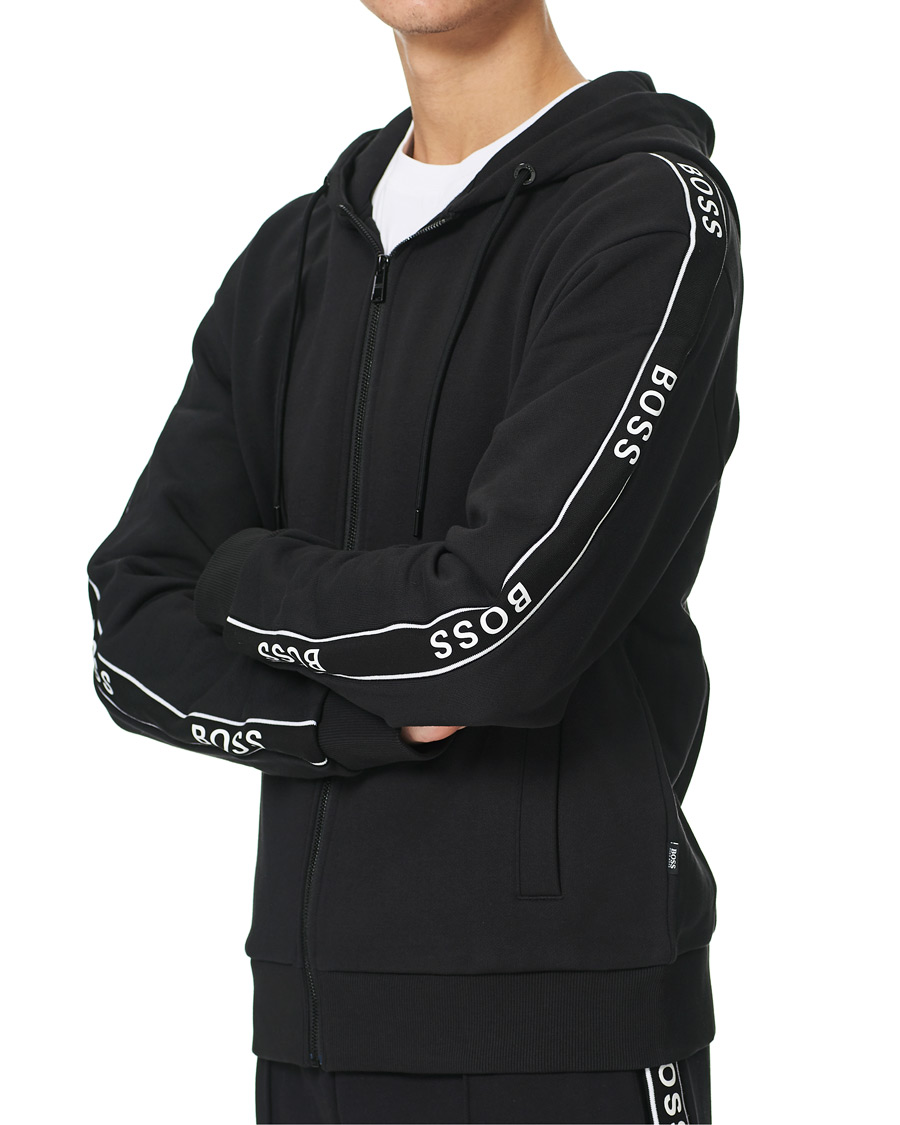 Herre | Trøjer | BOSS BLACK | BOSS Seeger Unwrapped Full Zip Hoodie Black