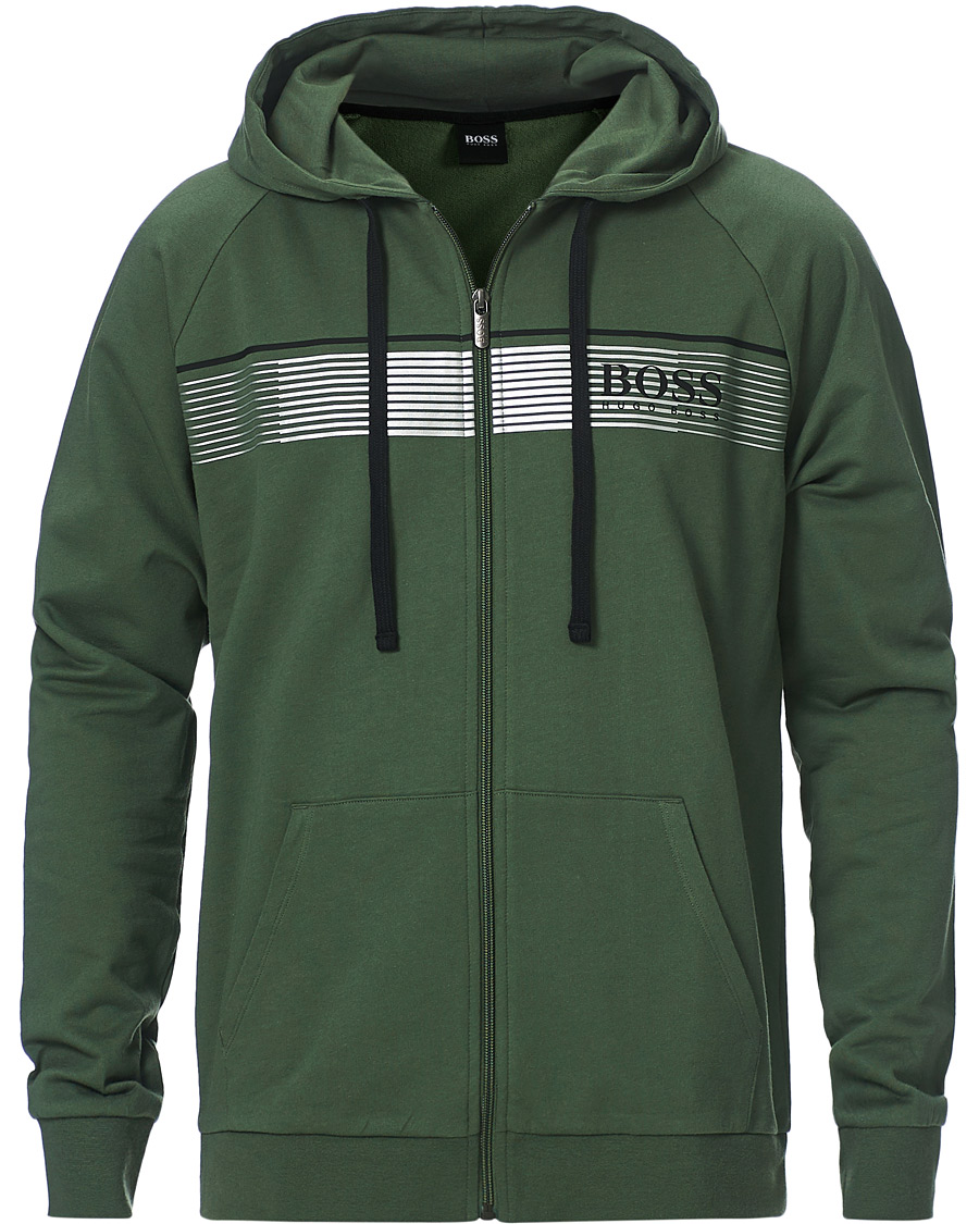 Herre | Trøjer | BOSS BLACK | BOSS Authentic Full Zip Hoodie Green
