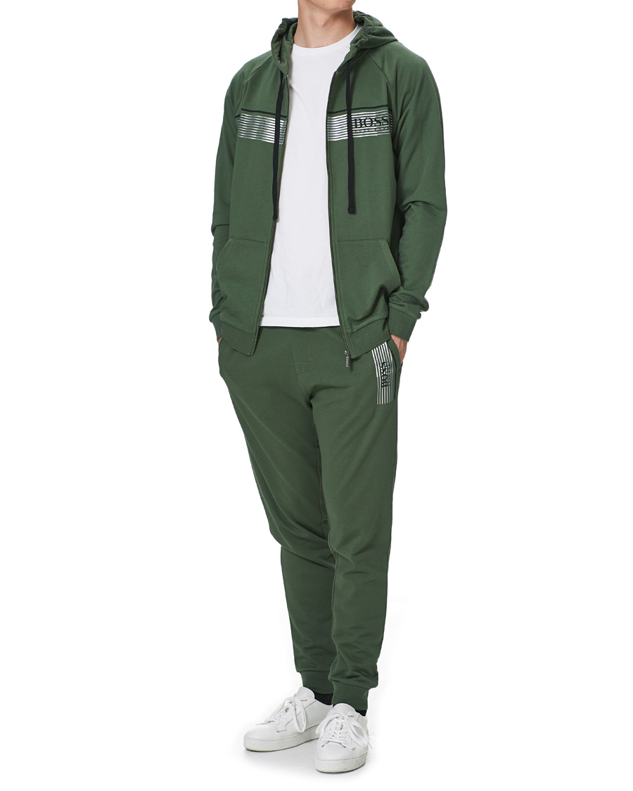 Herre | Trøjer | BOSS BLACK | BOSS Authentic Full Zip Hoodie Green