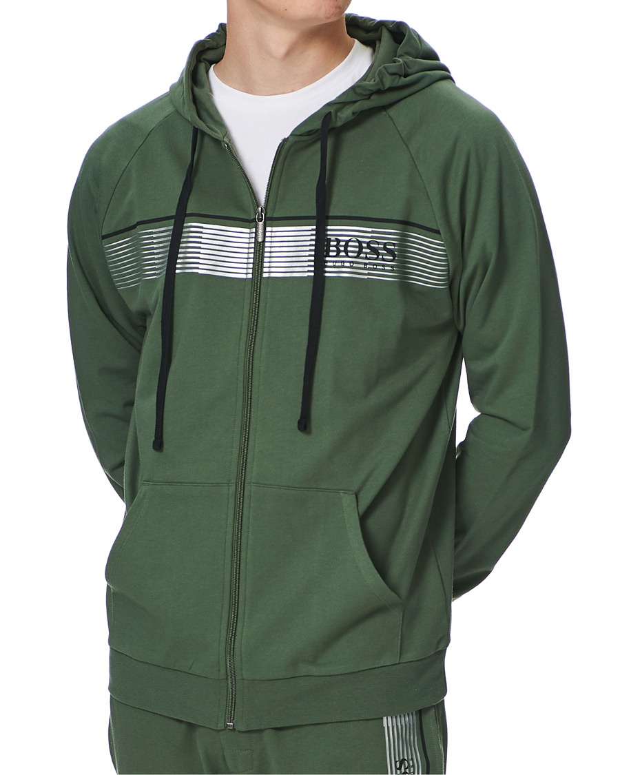 Herre | Trøjer | BOSS BLACK | BOSS Authentic Full Zip Hoodie Green