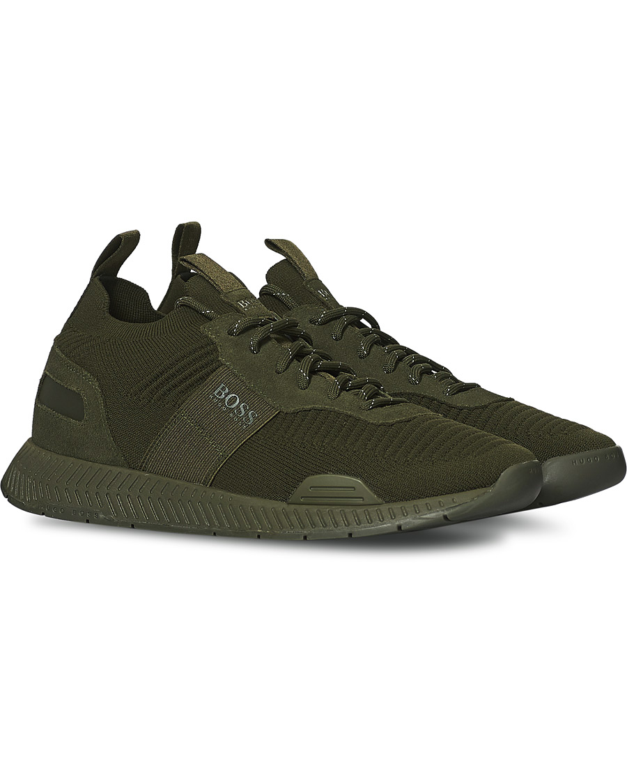 Herre | BOSS Titanium Running Sneaker Dark Green | BOSS BLACK | BOSS Titanium Running Sneaker Dark Green