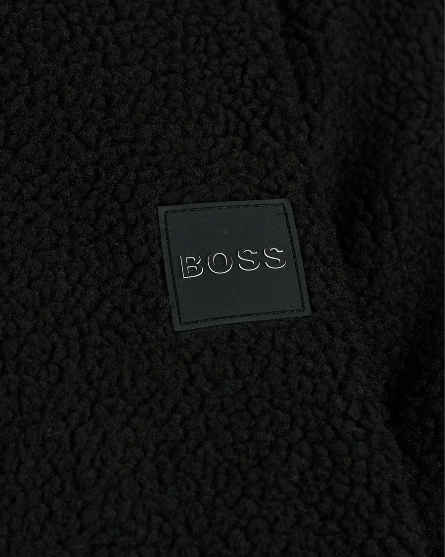 Herre | Trøjer | BOSS ORANGE | BOSS Casual Lovel Teddy Full Zip Hoodie Black