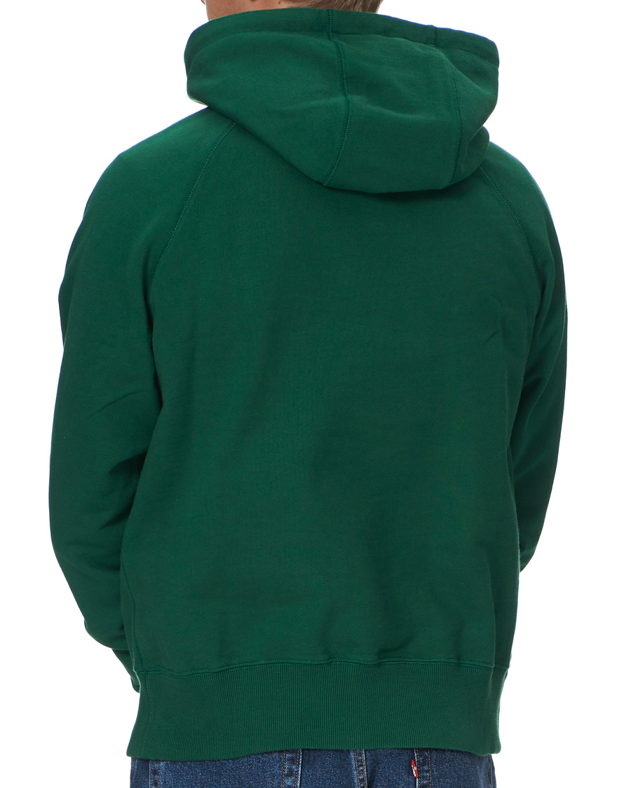 Herre | Trøjer | Drake's | Hooded Cotton Sweatshirt Green