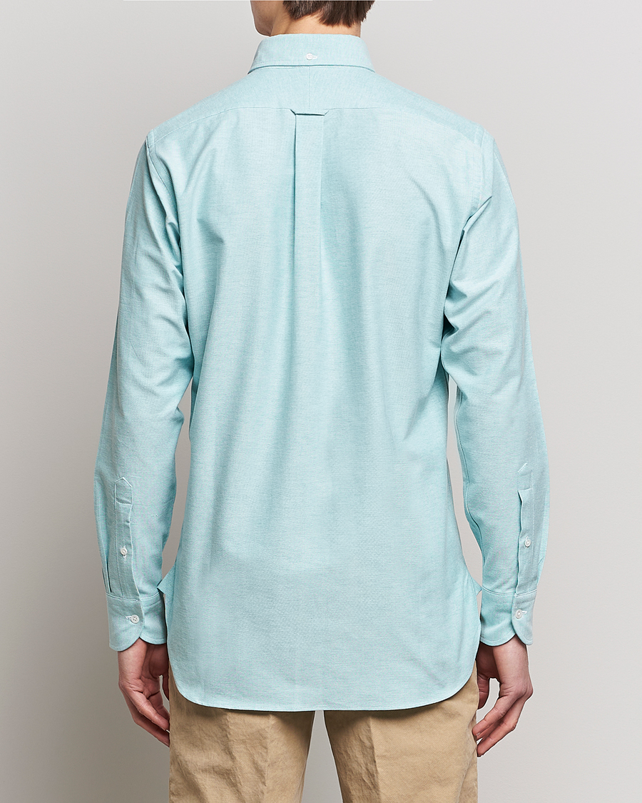 Herre | Skjorter | Drake's | Button Down Oxford Shirt Light Green