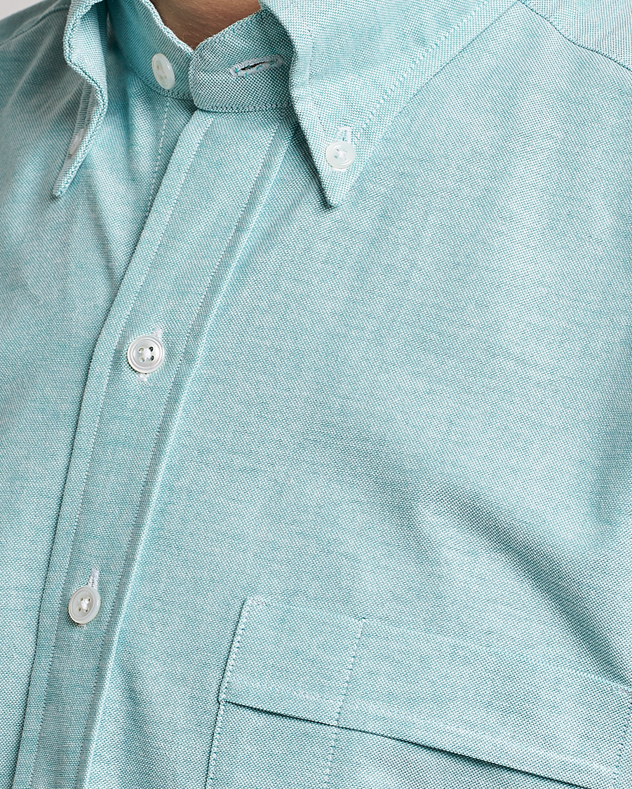 Herre | Skjorter | Drake's | Button Down Oxford Shirt Light Green