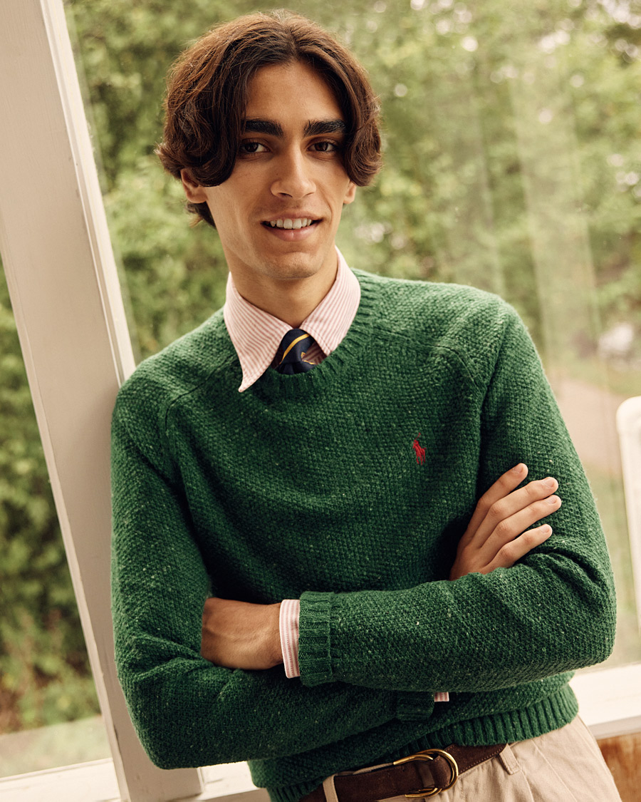 Herre | Skjorter | Drake's | Striped Button Down Oxford Shirt White/Red