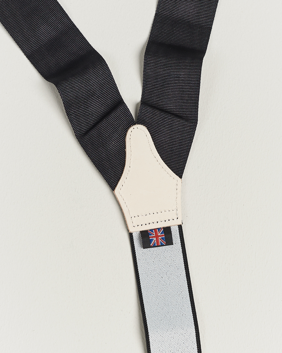 Herre | Albert Thurston Moiré Braces 40mm Black | Albert Thurston | Moiré Braces 40mm Black