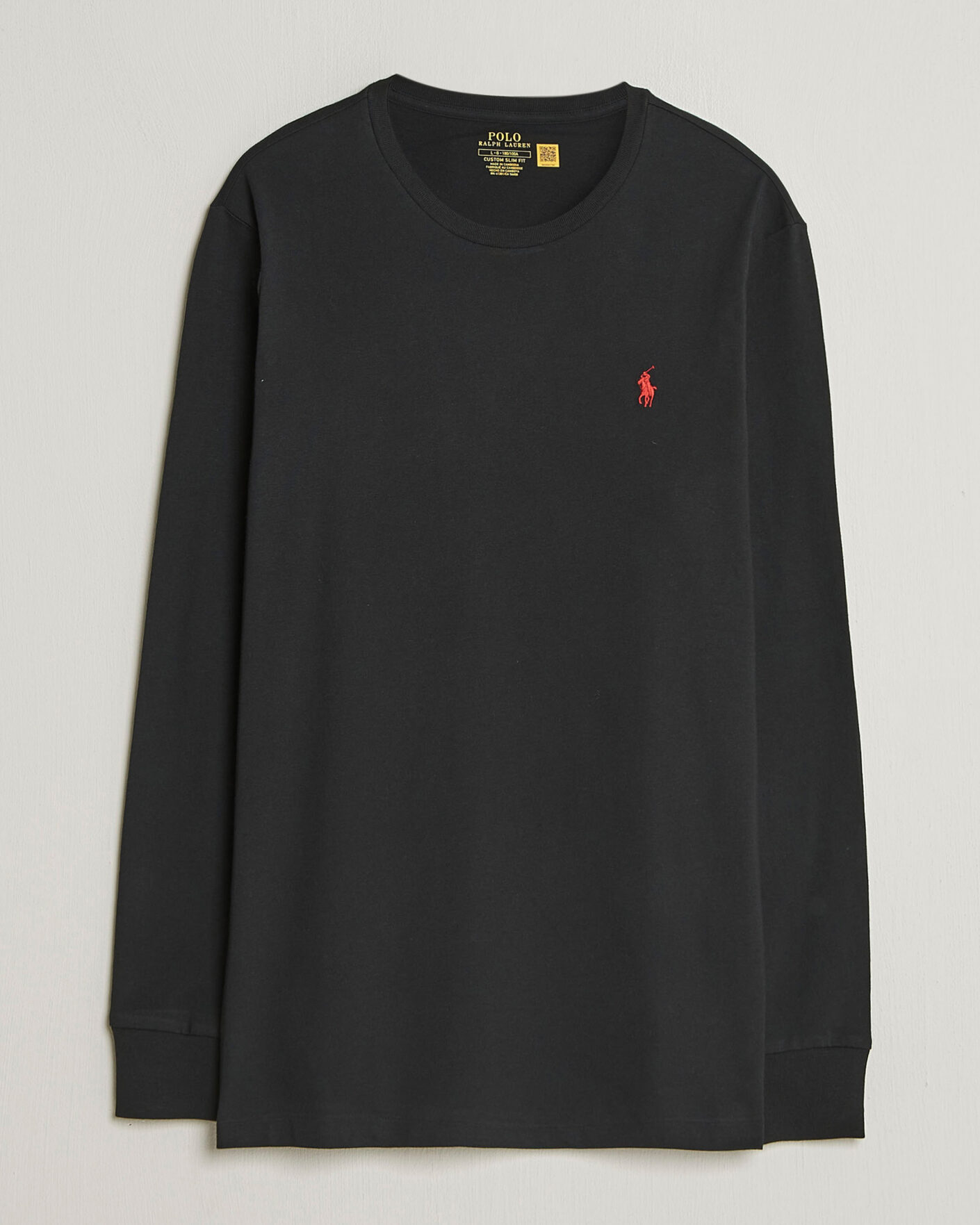 Herre | T-Shirts | Polo Ralph Lauren | Long Sleeve Crew Neck Tee Polo Black