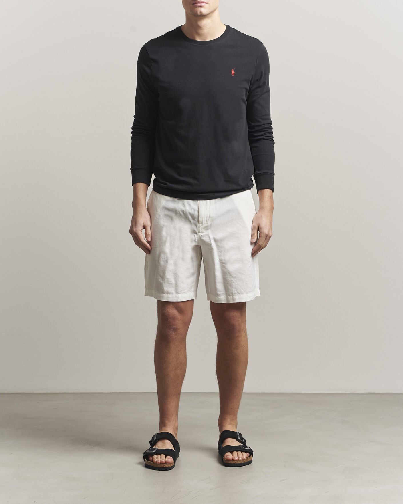 Herre | T-Shirts | Polo Ralph Lauren | Long Sleeve Crew Neck Tee Polo Black