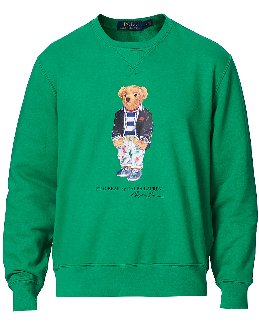 Herre | Trøjer | Polo Ralph Lauren | Printed Ivy Bear Fleece Sweatshirt Cruise Green