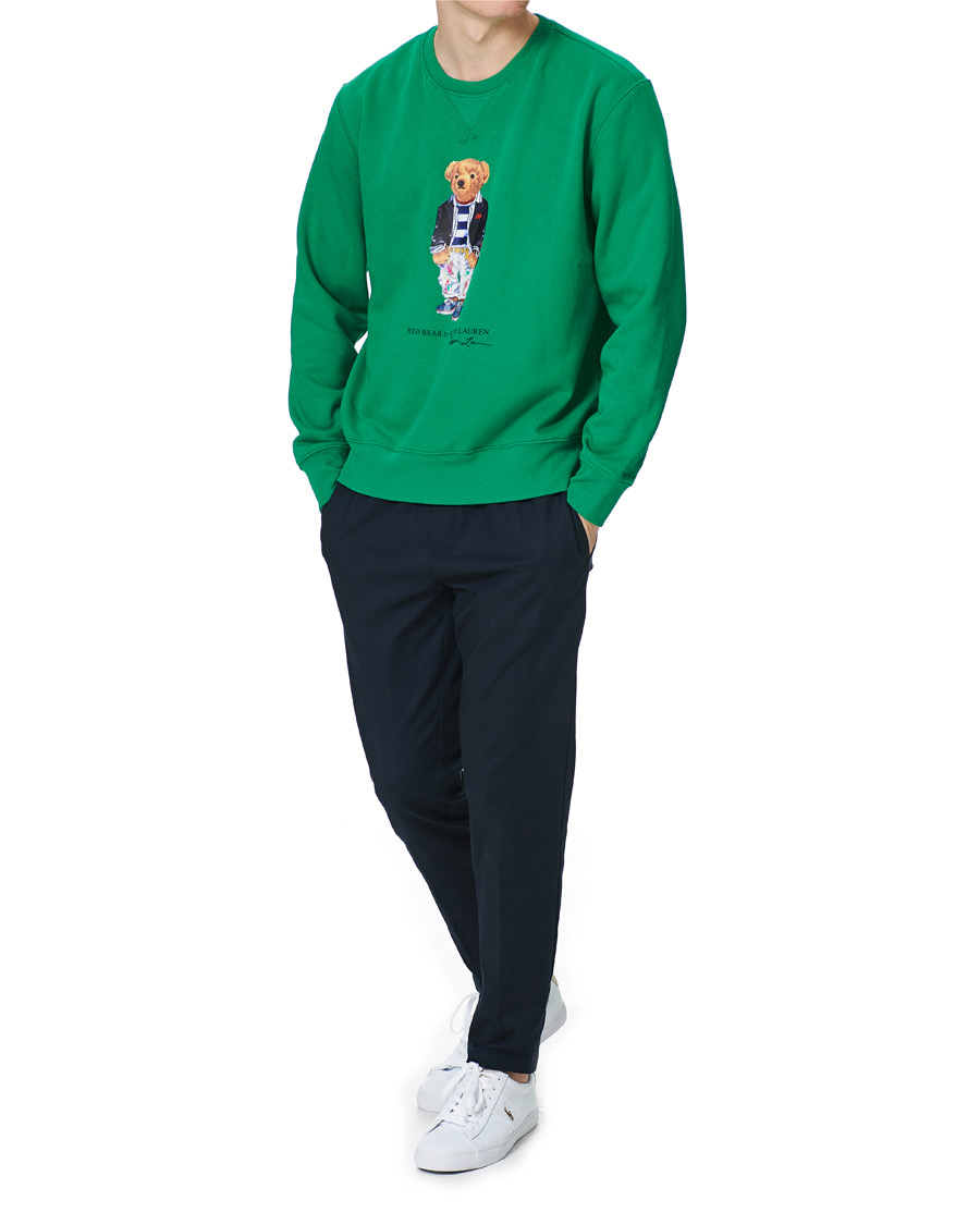 Herre | Trøjer | Polo Ralph Lauren | Printed Ivy Bear Fleece Sweatshirt Cruise Green