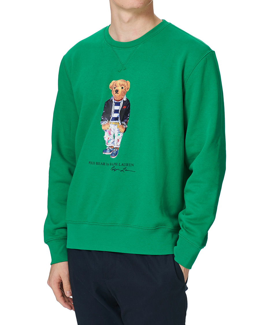 Herre | Trøjer | Polo Ralph Lauren | Printed Ivy Bear Fleece Sweatshirt Cruise Green
