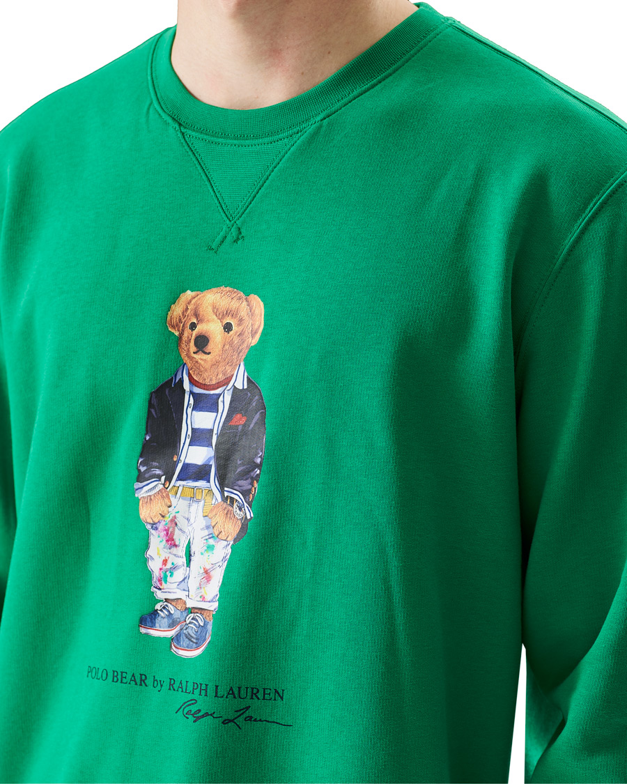 Herre | Trøjer | Polo Ralph Lauren | Printed Ivy Bear Fleece Sweatshirt Cruise Green