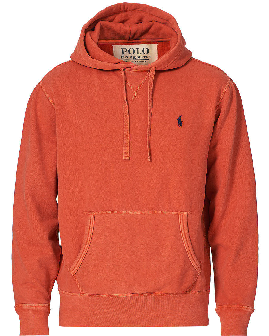 Herre | Trøjer | Polo Ralph Lauren | Garment Dyed Fleece Hoodie College Orange
