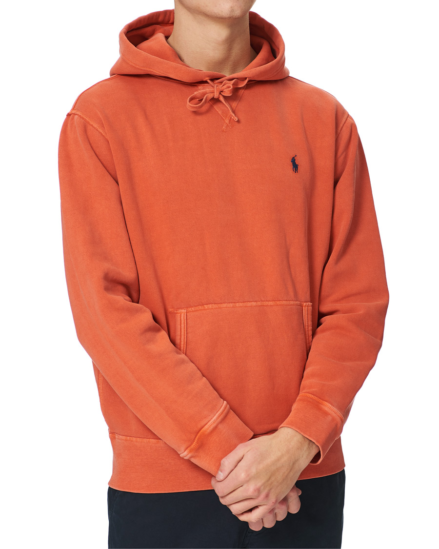 Herre | Trøjer | Polo Ralph Lauren | Garment Dyed Fleece Hoodie College Orange