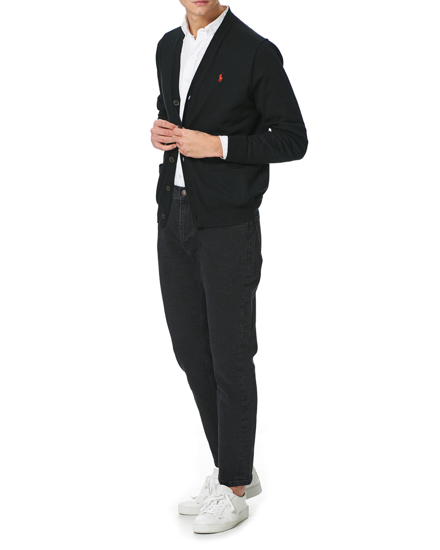 Herre | Trøjer | Polo Ralph Lauren | Pima Cotton Cardigan Polo Black