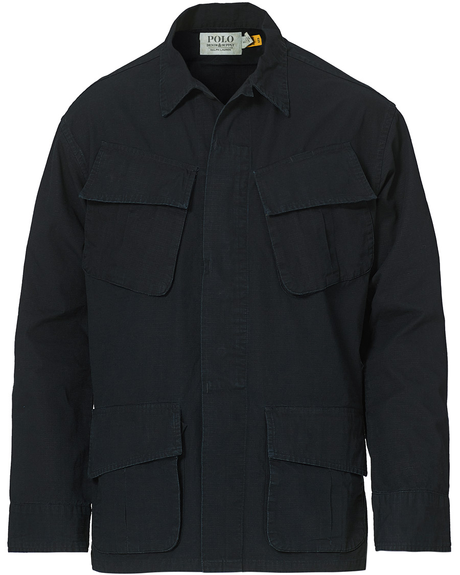 Herre | Skjorter | Polo Ralph Lauren | Military Ripstop Overshirt Polo Black
