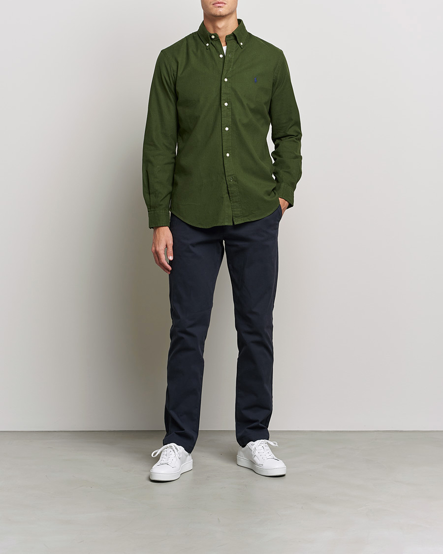 Herre | Skjorter | Polo Ralph Lauren | Brushed Flannel Shirt Classic Drab