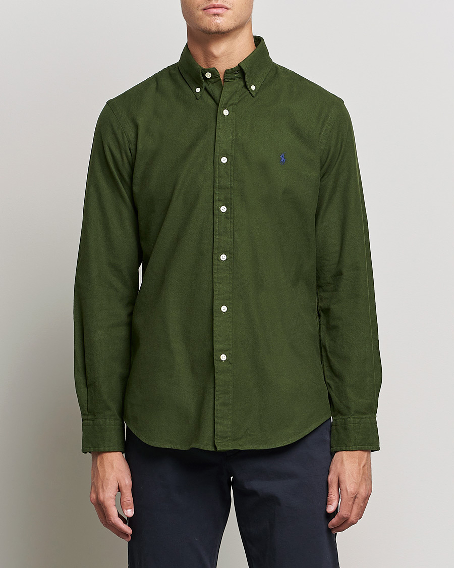 Herre | Flannelskjorter | Polo Ralph Lauren | Brushed Flannel Shirt Classic Drab