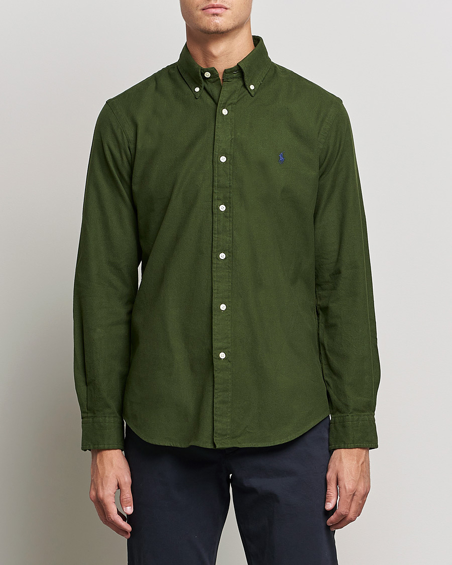 Herre | Skjorter | Polo Ralph Lauren | Brushed Flannel Shirt Classic Drab
