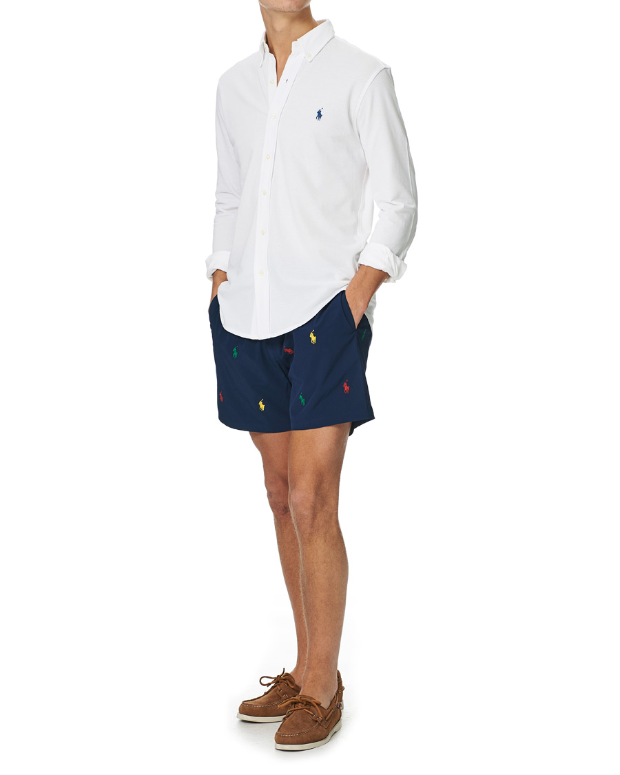 Herre | Badebukser | Polo Ralph Lauren | Traveller Printer Pony Swim Shorts Newport Navy