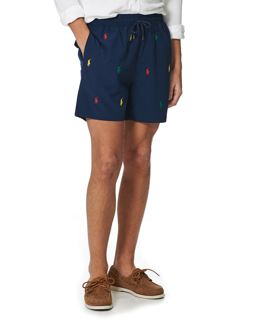 Herre | Badebukser | Polo Ralph Lauren | Traveller Printer Pony Swim Shorts Newport Navy