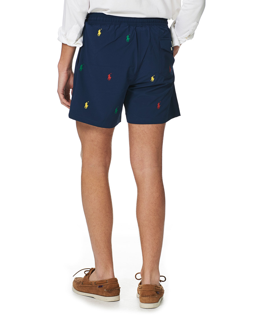 Herre | Badebukser | Polo Ralph Lauren | Traveller Printer Pony Swim Shorts Newport Navy