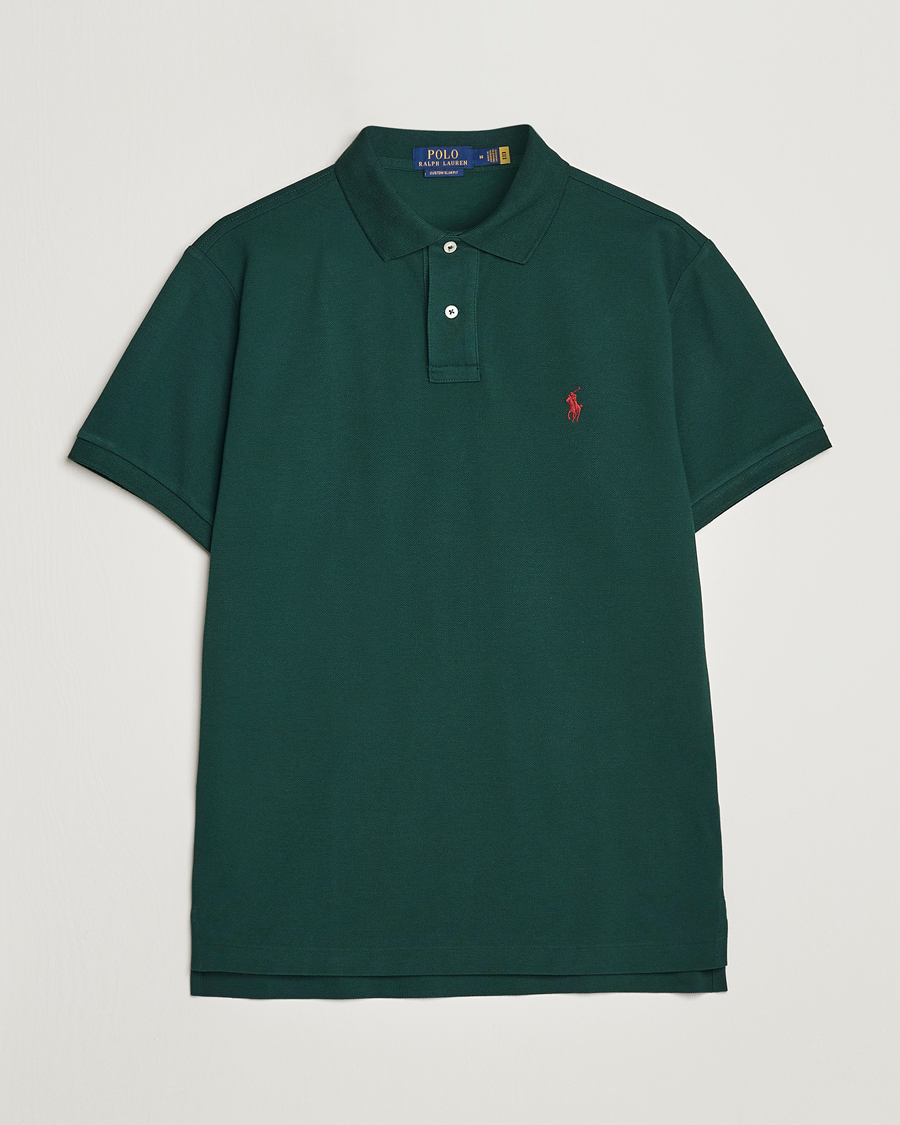 Herre | Polotrøjer | Polo Ralph Lauren | Custom Slim Fit Polo College Green