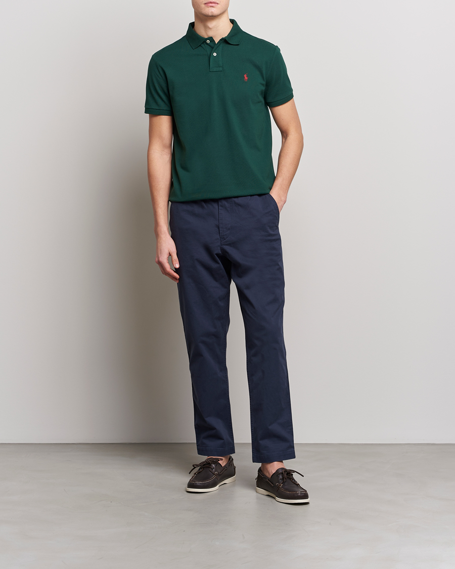 Herre | Polotrøjer | Polo Ralph Lauren | Custom Slim Fit Polo College Green