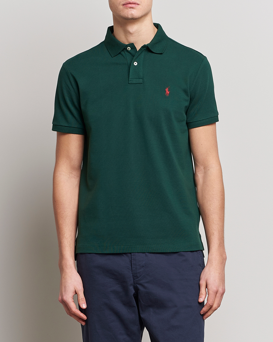 Herre | Polotrøjer | Polo Ralph Lauren | Custom Slim Fit Polo College Green